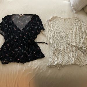 H&M flowy Tie Tops